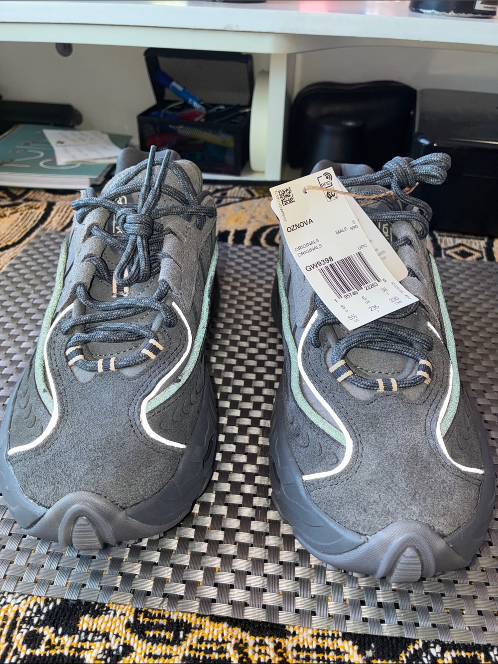 adidas Women's Gray and Mint Green Sneakers